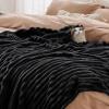 imageBedsure GentleSoft Yellow Throw Blanket for Couch  Super Soft Cozy Blankets for Women Cute Small Blanket for Girls 50x70 InchesBlack