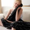 imageBedsure GentleSoft Yellow Throw Blanket for Couch  Super Soft Cozy Blankets for Women Cute Small Blanket for Girls 50x70 InchesBlack