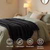imageBedsure GentleSoft Yellow Throw Blanket for Couch  Super Soft Cozy Blankets for Women Cute Small Blanket for Girls 50x70 InchesBlack