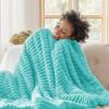 imageBedsure GentleSoft Yellow Throw Blanket for Couch  Super Soft Cozy Blankets for Women Cute Small Blanket for Girls 50x70 InchesBlue Fog