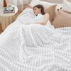 imageBedsure GentleSoft Yellow Throw Blanket for Couch  Super Soft Cozy Blankets for Women Cute Small Blanket for Girls 50x70 InchesBright White
