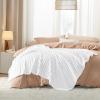 imageBedsure GentleSoft Yellow Throw Blanket for Couch  Super Soft Cozy Blankets for Women Cute Small Blanket for Girls 50x70 InchesBright White