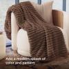 imageBedsure GentleSoft Yellow Throw Blanket for Couch  Super Soft Cozy Blankets for Women Cute Small Blanket for Girls 50x70 InchesBrown