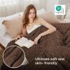 imageBedsure GentleSoft Yellow Throw Blanket for Couch  Super Soft Cozy Blankets for Women Cute Small Blanket for Girls 50x70 InchesBrown