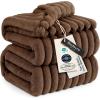 imageBedsure GentleSoft Yellow Throw Blanket for Couch  Super Soft Cozy Blankets for Women Cute Small Blanket for Girls 50x70 InchesBrown