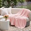 imageBedsure GentleSoft Yellow Throw Blanket for Couch  Super Soft Cozy Blankets for Women Cute Small Blanket for Girls 50x70 InchesCoral Pink