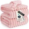 imageBedsure GentleSoft Yellow Throw Blanket for Couch  Super Soft Cozy Blankets for Women Cute Small Blanket for Girls 50x70 InchesCoral Pink