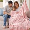imageBedsure GentleSoft Yellow Throw Blanket for Couch  Super Soft Cozy Blankets for Women Cute Small Blanket for Girls 50x70 InchesCoral Pink
