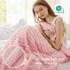 imageBedsure GentleSoft Yellow Throw Blanket for Couch  Super Soft Cozy Blankets for Women Cute Small Blanket for Girls 50x70 InchesCoral Pink