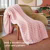 imageBedsure GentleSoft Yellow Throw Blanket for Couch  Super Soft Cozy Blankets for Women Cute Small Blanket for Girls 50x70 InchesCoral Pink