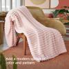imageBedsure GentleSoft Yellow Throw Blanket for Couch  Super Soft Cozy Blankets for Women Cute Small Blanket for Girls 50x70 InchesCrystal Pink