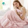 imageBedsure GentleSoft Yellow Throw Blanket for Couch  Super Soft Cozy Blankets for Women Cute Small Blanket for Girls 50x70 InchesCrystal Pink