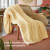 imageBedsure GentleSoft Yellow Throw Blanket for Couch  Super Soft Cozy Blankets for Women Cute Small Blanket for Girls 50x70 InchesCustard Yellow