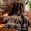 imageBedsure GentleSoft Yellow Throw Blanket for Couch  Super Soft Cozy Blankets for Women Cute Small Blanket for Girls 50x70 InchesDark Chocolate