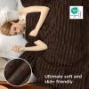 imageBedsure GentleSoft Yellow Throw Blanket for Couch  Super Soft Cozy Blankets for Women Cute Small Blanket for Girls 50x70 InchesDark Chocolate