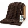 imageBedsure GentleSoft Yellow Throw Blanket for Couch  Super Soft Cozy Blankets for Women Cute Small Blanket for Girls 50x70 InchesDark Chocolate