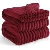 imageBedsure GentleSoft Yellow Throw Blanket for Couch  Super Soft Cozy Blankets for Women Cute Small Blanket for Girls 50x70 InchesDeep Red