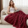imageBedsure GentleSoft Yellow Throw Blanket for Couch  Super Soft Cozy Blankets for Women Cute Small Blanket for Girls 50x70 InchesDeep Red