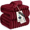 imageBedsure GentleSoft Yellow Throw Blanket for Couch  Super Soft Cozy Blankets for Women Cute Small Blanket for Girls 50x70 InchesDeep Red