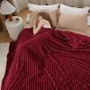 imageBedsure GentleSoft Yellow Throw Blanket for Couch  Super Soft Cozy Blankets for Women Cute Small Blanket for Girls 50x70 InchesDeep Red