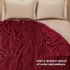 imageBedsure GentleSoft Yellow Throw Blanket for Couch  Super Soft Cozy Blankets for Women Cute Small Blanket for Girls 50x70 InchesDeep Red