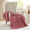 imageBedsure GentleSoft Yellow Throw Blanket for Couch  Super Soft Cozy Blankets for Women Cute Small Blanket for Girls 50x70 InchesDusty Pink