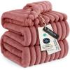 imageBedsure GentleSoft Yellow Throw Blanket for Couch  Super Soft Cozy Blankets for Women Cute Small Blanket for Girls 50x70 InchesDusty Pink