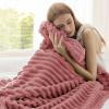 imageBedsure GentleSoft Yellow Throw Blanket for Couch  Super Soft Cozy Blankets for Women Cute Small Blanket for Girls 50x70 InchesDusty Pink