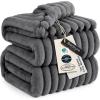 imageBedsure GentleSoft Yellow Throw Blanket for Couch  Super Soft Cozy Blankets for Women Cute Small Blanket for Girls 50x70 InchesFrost Gray