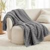 imageBedsure GentleSoft Yellow Throw Blanket for Couch  Super Soft Cozy Blankets for Women Cute Small Blanket for Girls 50x70 InchesFrost Gray