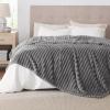 imageBedsure GentleSoft Yellow Throw Blanket for Couch  Super Soft Cozy Blankets for Women Cute Small Blanket for Girls 50x70 InchesFrost Gray
