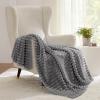 imageBedsure GentleSoft Yellow Throw Blanket for Couch  Super Soft Cozy Blankets for Women Cute Small Blanket for Girls 50x70 InchesFrost Gray