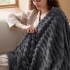 imageBedsure GentleSoft Yellow Throw Blanket for Couch  Super Soft Cozy Blankets for Women Cute Small Blanket for Girls 50x70 InchesGrey