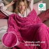 imageBedsure GentleSoft Yellow Throw Blanket for Couch  Super Soft Cozy Blankets for Women Cute Small Blanket for Girls 50x70 InchesHot Pink