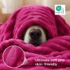 imageBedsure GentleSoft Yellow Throw Blanket for Couch  Super Soft Cozy Blankets for Women Cute Small Blanket for Girls 50x70 InchesHot Pink