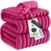 imageBedsure GentleSoft Yellow Throw Blanket for Couch  Super Soft Cozy Blankets for Women Cute Small Blanket for Girls 50x70 InchesHot Pink