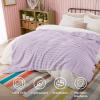 imageBedsure GentleSoft Yellow Throw Blanket for Couch  Super Soft Cozy Blankets for Women Cute Small Blanket for Girls 50x70 InchesLavender Fog