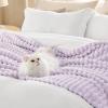 imageBedsure GentleSoft Yellow Throw Blanket for Couch  Super Soft Cozy Blankets for Women Cute Small Blanket for Girls 50x70 InchesLavender Fog