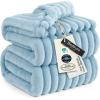 imageBedsure GentleSoft Yellow Throw Blanket for Couch  Super Soft Cozy Blankets for Women Cute Small Blanket for Girls 50x70 InchesLight Blue