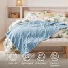 imageBedsure GentleSoft Yellow Throw Blanket for Couch  Super Soft Cozy Blankets for Women Cute Small Blanket for Girls 50x70 InchesLight Blue