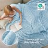 imageBedsure GentleSoft Yellow Throw Blanket for Couch  Super Soft Cozy Blankets for Women Cute Small Blanket for Girls 50x70 InchesLight Blue