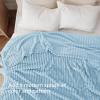 imageBedsure GentleSoft Yellow Throw Blanket for Couch  Super Soft Cozy Blankets for Women Cute Small Blanket for Girls 50x70 InchesLight Blue