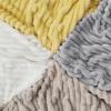 imageBedsure GentleSoft Yellow Throw Blanket for Couch  Super Soft Cozy Blankets for Women Cute Small Blanket for Girls 50x70 InchesLight Grey