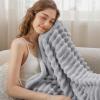 imageBedsure GentleSoft Yellow Throw Blanket for Couch  Super Soft Cozy Blankets for Women Cute Small Blanket for Girls 50x70 InchesLight Grey