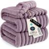imageBedsure GentleSoft Yellow Throw Blanket for Couch  Super Soft Cozy Blankets for Women Cute Small Blanket for Girls 50x70 InchesLight Purple