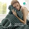 imageBedsure GentleSoft Yellow Throw Blanket for Couch  Super Soft Cozy Blankets for Women Cute Small Blanket for Girls 50x70 InchesMallard Green