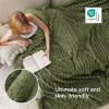 imageBedsure GentleSoft Yellow Throw Blanket for Couch  Super Soft Cozy Blankets for Women Cute Small Blanket for Girls 50x70 InchesMoss