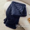 imageBedsure GentleSoft Yellow Throw Blanket for Couch  Super Soft Cozy Blankets for Women Cute Small Blanket for Girls 50x70 InchesNavy