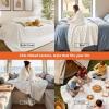 imageBedsure GentleSoft Yellow Throw Blanket for Couch  Super Soft Cozy Blankets for Women Cute Small Blanket for Girls 50x70 InchesOff White