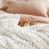 imageBedsure GentleSoft Yellow Throw Blanket for Couch  Super Soft Cozy Blankets for Women Cute Small Blanket for Girls 50x70 InchesOff White